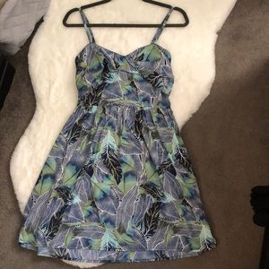 NWOT Roxy Leaf Pattern Dress